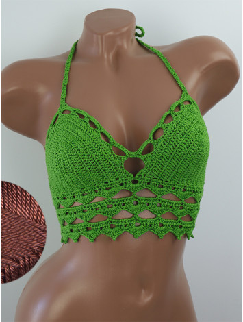 Linked Allure: Tie-Back Infinity Beauty - Топ В'язаний Гачком