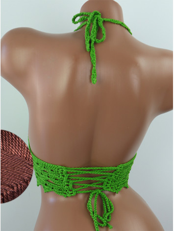 Linked Allure: Tie-Back Infinity Beauty - Топ В'язаний Гачком