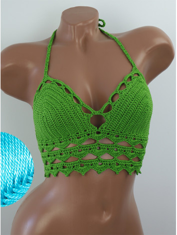 Linked Allure: Tie-Back Infinity Beauty - Топ В'язаний Гачком