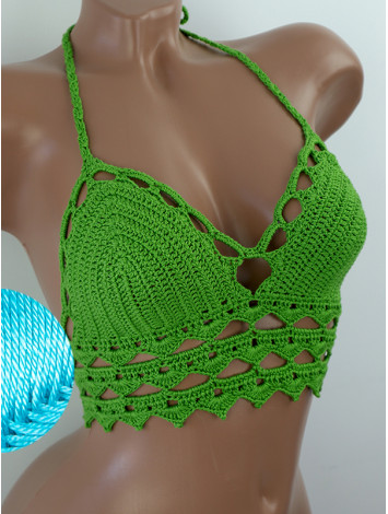 Linked Allure: Tie-Back Infinity Beauty - Топ В'язаний Гачком