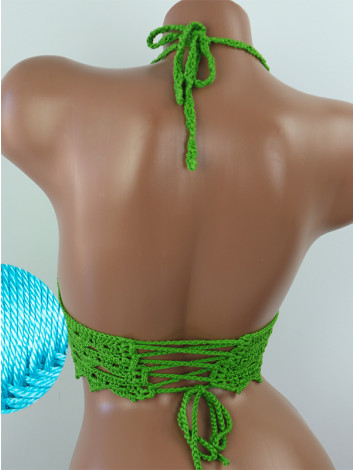 Linked Allure: Tie-Back Infinity Beauty - Топ В'язаний Гачком