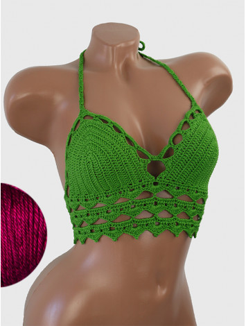 Linked Allure: Tie-Back Infinity Beauty - Топ В'язаний Гачком