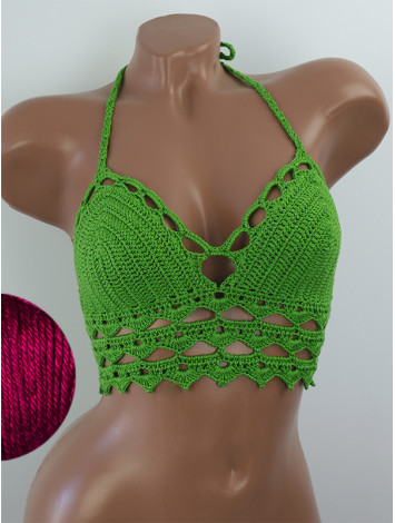 Linked Allure: Tie-Back Infinity Beauty - Топ В'язаний Гачком