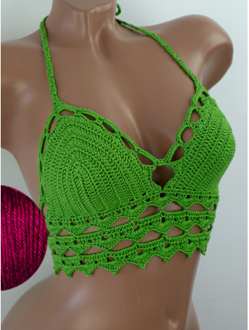 Linked Allure: Tie-Back Infinity Beauty - Топ В'язаний Гачком