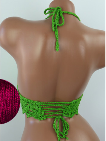 Linked Allure: Tie-Back Infinity Beauty - Топ В'язаний Гачком