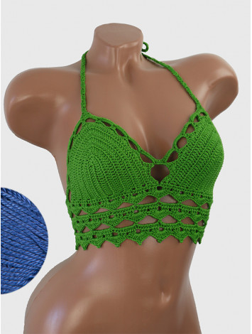 Linked Allure: Tie-Back Infinity Beauty - Топ В'язаний Гачком