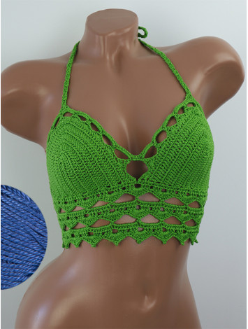 Linked Allure: Tie-Back Infinity Beauty - Топ В'язаний Гачком