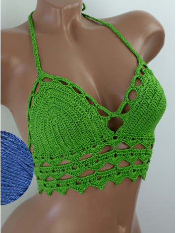 Linked Allure: Tie-Back Infinity Beauty - Топ В'язаний Гачком