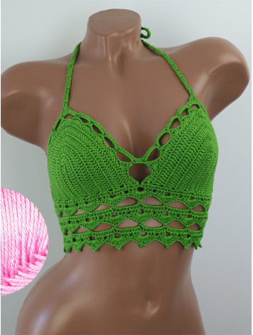 Linked Allure: Tie-Back Infinity Beauty - Топ В'язаний Гачком