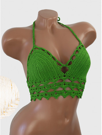 Linked Allure: Tie-Back Infinity Beauty - Топ В'язаний Гачком