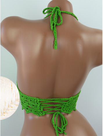 Linked Allure: Tie-Back Infinity Beauty - Топ В'язаний Гачком