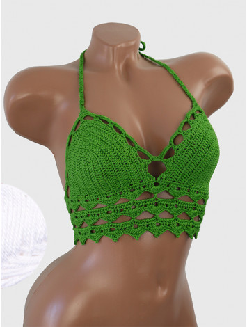 Linked Allure: Tie-Back Infinity Beauty - Топ В'язаний Гачком