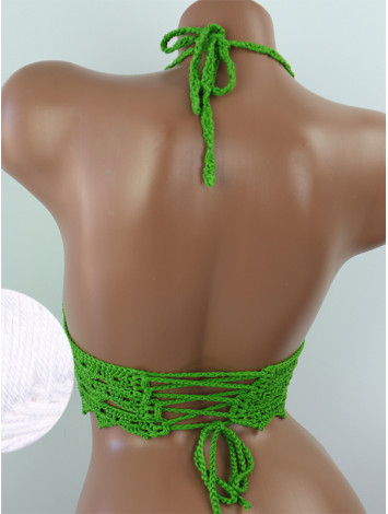 Linked Allure: Tie-Back Infinity Beauty - Топ В'язаний Гачком