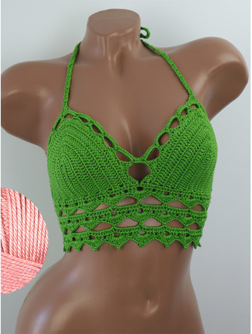 Linked Allure: Tie-Back Infinity Beauty - Топ В'язаний Гачком