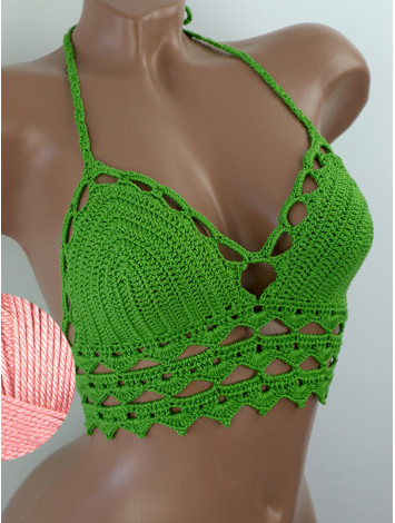 Linked Allure: Tie-Back Infinity Beauty - Топ В'язаний Гачком