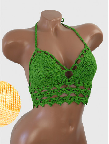 Linked Allure: Tie-Back Infinity Beauty - Топ В'язаний Гачком