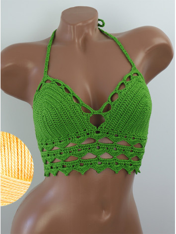 Linked Allure: Tie-Back Infinity Beauty - Топ В'язаний Гачком