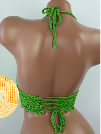 Linked Allure: Tie-Back Infinity Beauty - Топ В'язаний Гачком