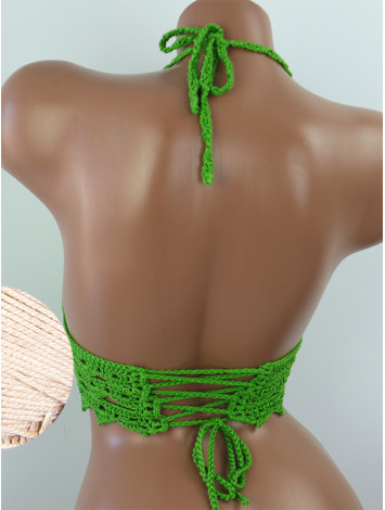 Linked Allure: Tie-Back Infinity Beauty - Топ В'язаний Гачком