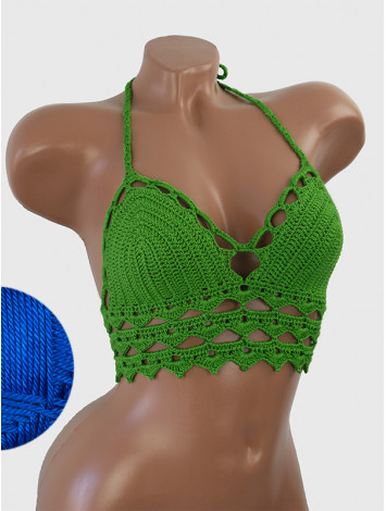 Linked Allure: Tie-Back Infinity Beauty - Топ В'язаний Гачком