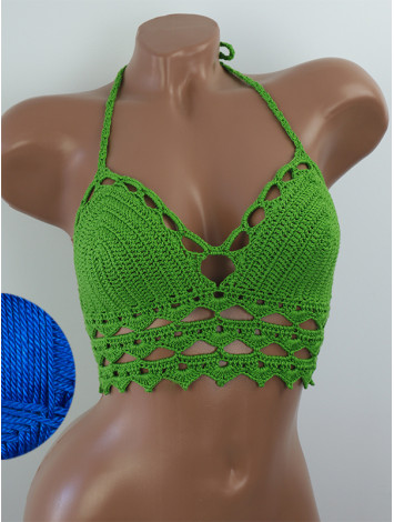 Linked Allure: Tie-Back Infinity Beauty - Топ В'язаний Гачком