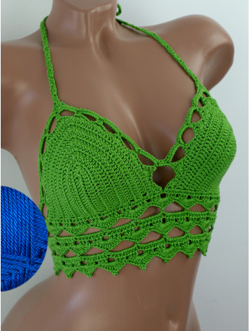 Linked Allure: Tie-Back Infinity Beauty - Топ В'язаний Гачком