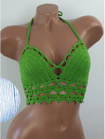 Linked Allure: Tie-Back Infinity Beauty - Топ В'язаний Гачком