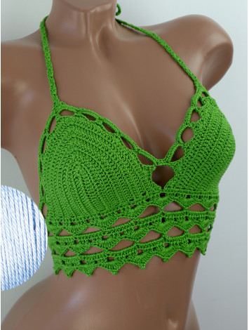 Linked Allure: Tie-Back Infinity Beauty - Топ В'язаний Гачком