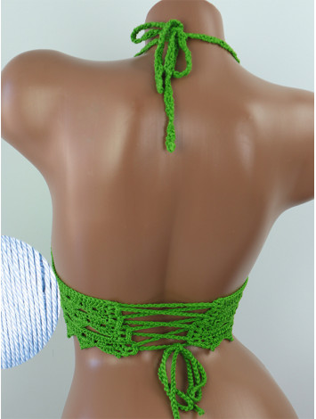 Linked Allure: Tie-Back Infinity Beauty - Топ В'язаний Гачком