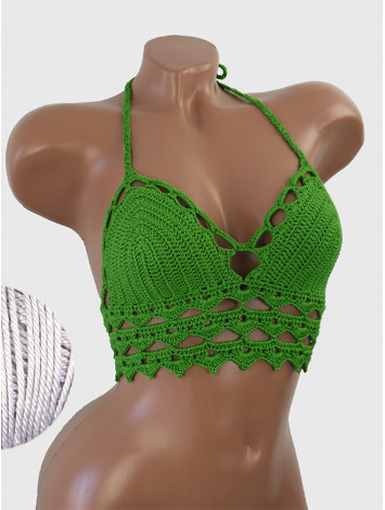 Linked Allure: Tie-Back Infinity Beauty - Топ В'язаний Гачком