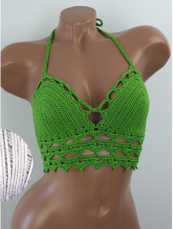 Linked Allure: Tie-Back Infinity Beauty - Топ В'язаний Гачком