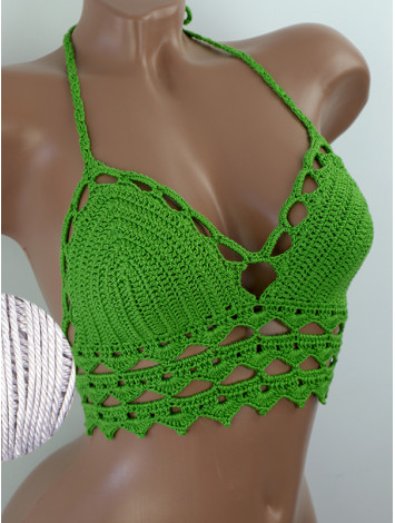 Linked Allure: Tie-Back Infinity Beauty - Топ В'язаний Гачком