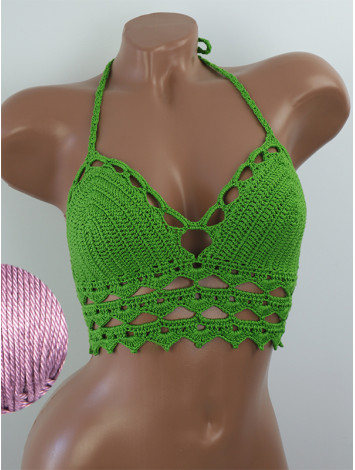 Linked Allure: Tie-Back Infinity Beauty - Топ В'язаний Гачком