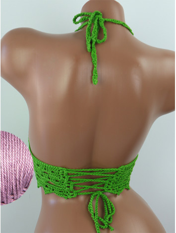 Linked Allure: Tie-Back Infinity Beauty - Топ В'язаний Гачком