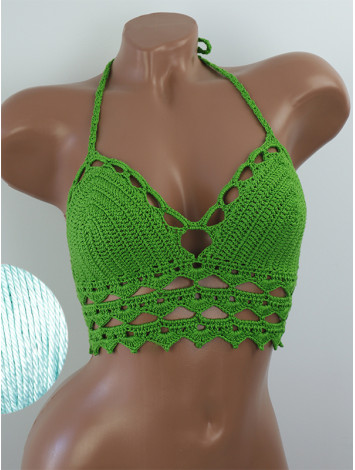 Linked Allure: Tie-Back Infinity Beauty - Топ В'язаний Гачком