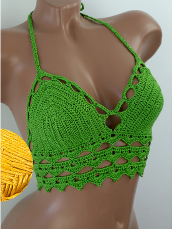 Linked Allure: Tie-Back Infinity Beauty - Топ В'язаний Гачком