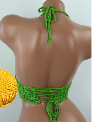 Linked Allure: Tie-Back Infinity Beauty - Топ В'язаний Гачком