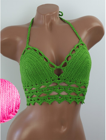 Linked Allure: Tie-Back Infinity Beauty - Топ В'язаний Гачком