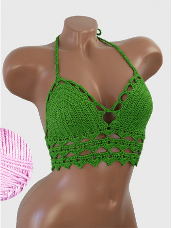 Linked Allure: Tie-Back Infinity Beauty - Топ В'язаний Гачком