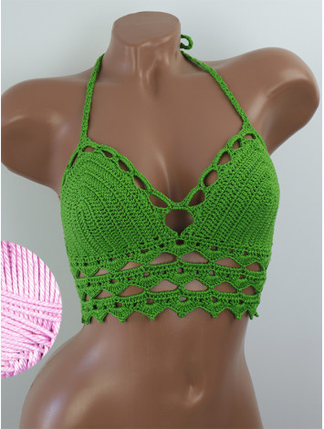 Linked Allure: Tie-Back Infinity Beauty - Топ В'язаний Гачком