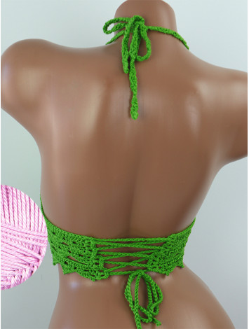 Linked Allure: Tie-Back Infinity Beauty - Топ В'язаний Гачком