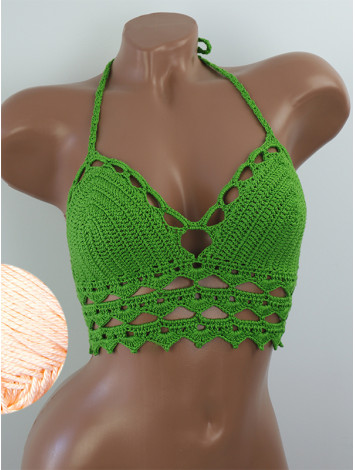 Linked Allure: Tie-Back Infinity Beauty - Топ В'язаний Гачком