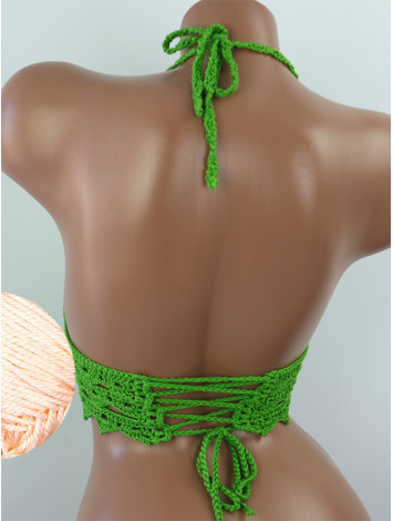 Linked Allure: Tie-Back Infinity Beauty - Топ В'язаний Гачком