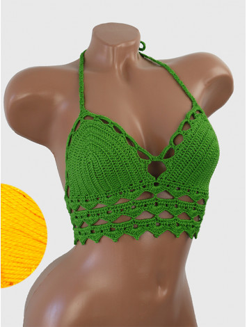 Linked Allure: Tie-Back Infinity Beauty - Топ В'язаний Гачком