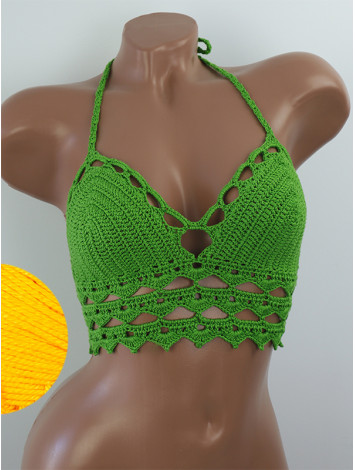 Linked Allure: Tie-Back Infinity Beauty - Топ В'язаний Гачком