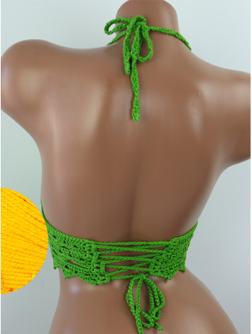 Linked Allure: Tie-Back Infinity Beauty - Топ В'язаний Гачком