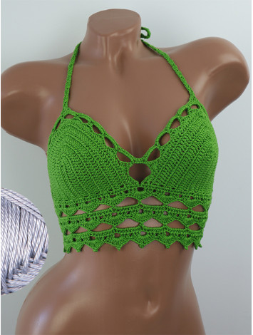 Linked Allure: Tie-Back Infinity Beauty - Топ В'язаний Гачком