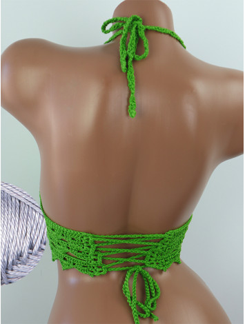 Linked Allure: Tie-Back Infinity Beauty - Топ В'язаний Гачком