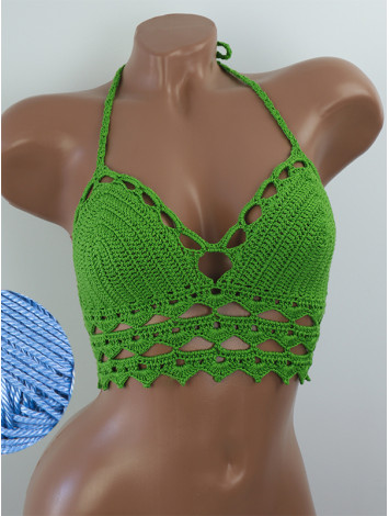 Linked Allure: Tie-Back Infinity Beauty - Топ В'язаний Гачком