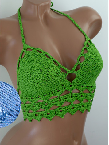 Linked Allure: Tie-Back Infinity Beauty - Топ В'язаний Гачком